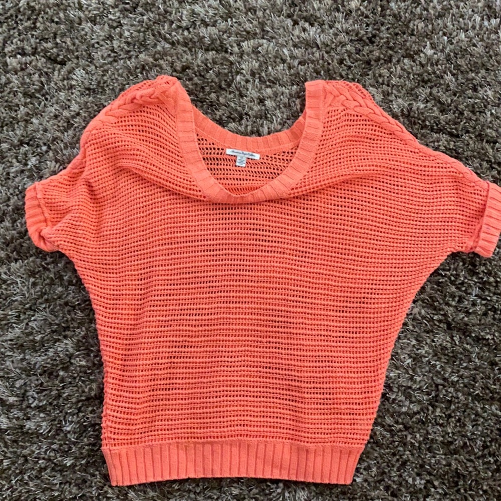 Orange off the shoulder sweater
